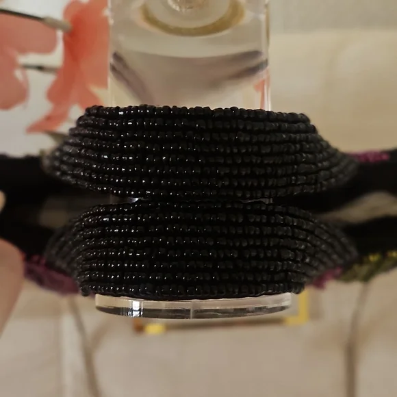 Made In India Multicolored Beaded Fringe Crossbody Bag - NWT - Picture 4 of 4